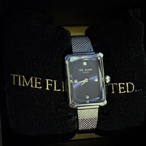 Ted Baker Silver Rectangular Watch